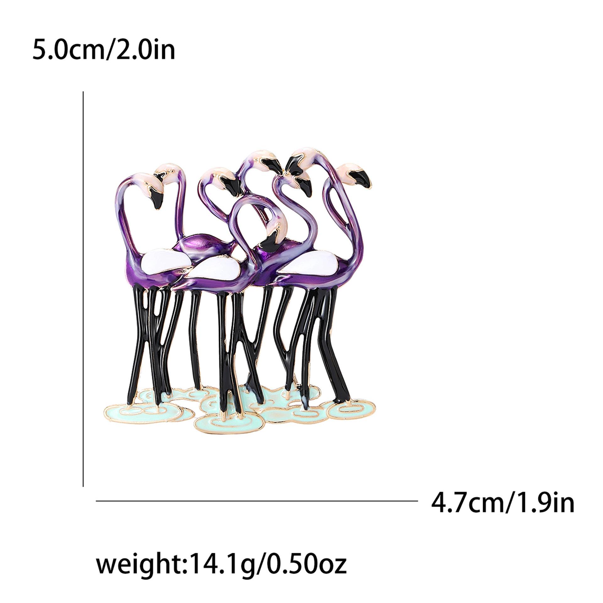 

Модная брошь из эмали и сплава «Фламинго» для женщин, универсальная, для женской одежды, украшение на корсаж
