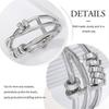 Anxiety Rings Silver Bead Ring Fidget Peace Rings Stress Relief Spinner