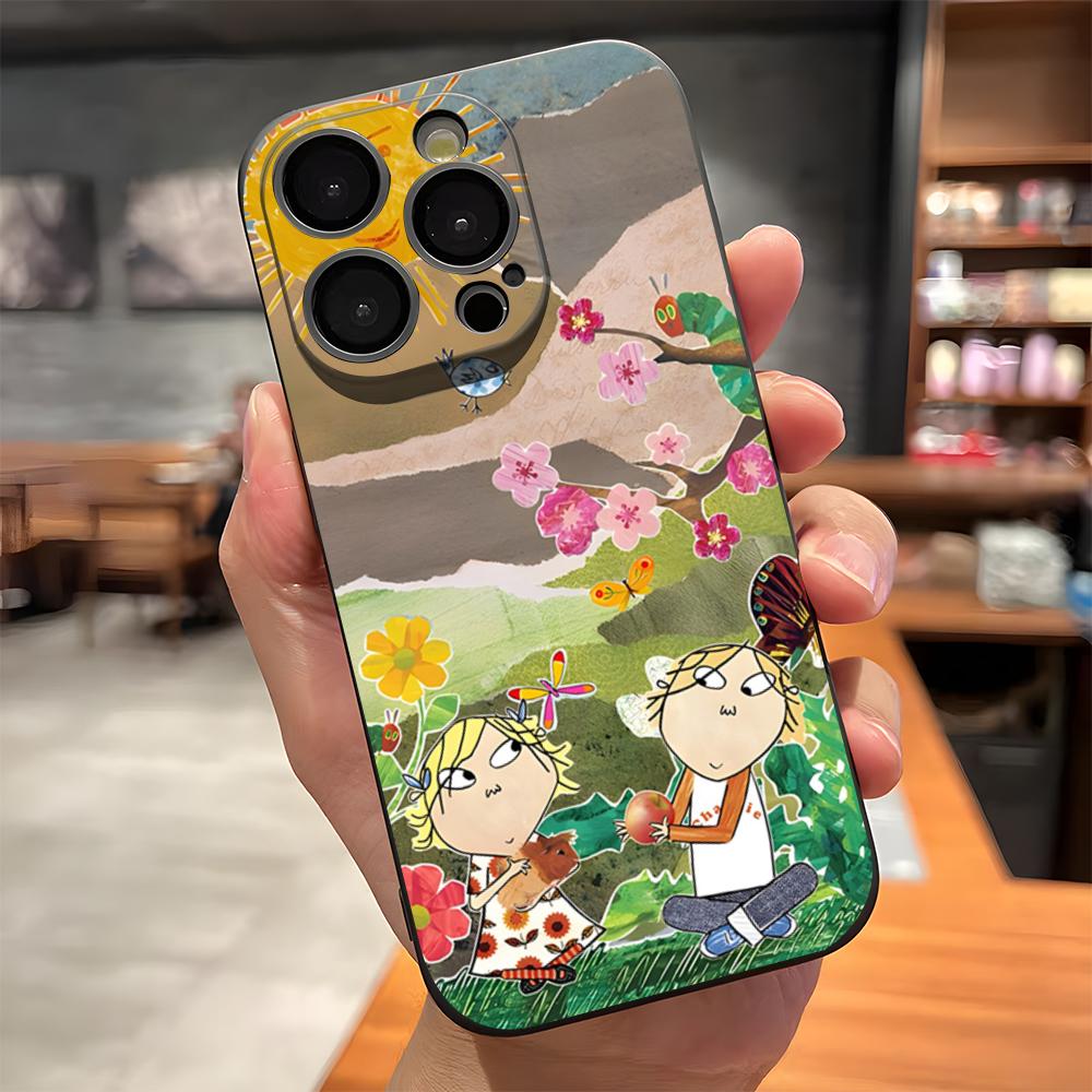 Charlie And Lola Anime Phone Case For IPhone 17 Pro Max 15 Pro 16 14 Plus 12 13 Mini 11 Pro Shockproof Soft Cover