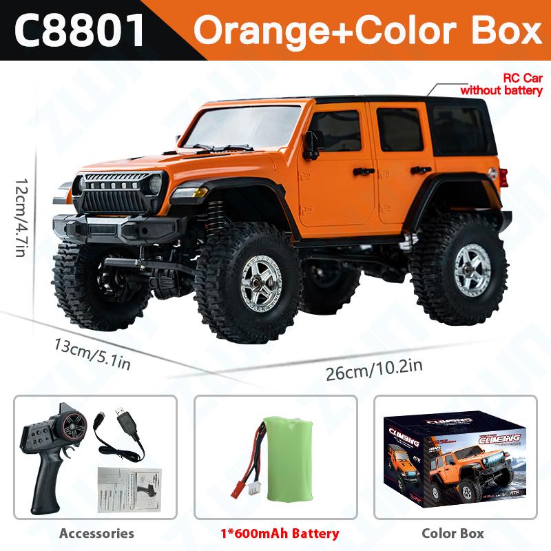 C8801 C8809 1/18 RC Car 2.4G Remote Control Crawler 4WD Electric Climbing Led Off-Road Model Cars Toys for Children