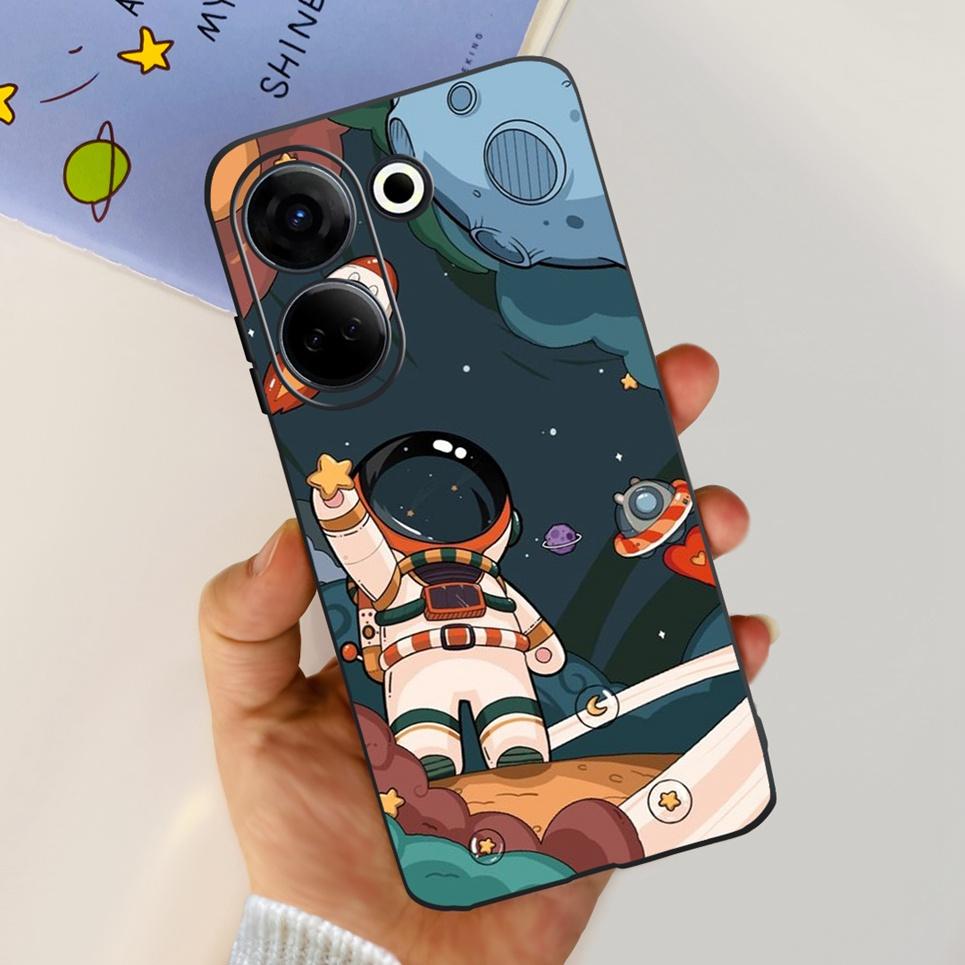 For Tecno Camon 20 Pro 4G 5G Case Cute Cat Cartoon Love Heart Liquid Silicone Shell For Tecno Camon 20 Premier Camon20 4G Funda
