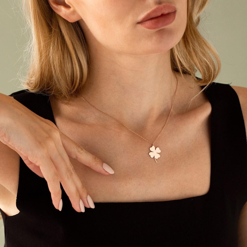 Edelstahl Glück Vierblättriges Kleeblatt Anhänger für DIY Halsketten Ohrringe Schmuck Geschenk Für Sie