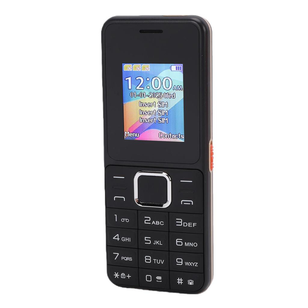 2G Unlocked Cell Phone Big Button Triple SIM Senior Phone with 1.77 Inch Screen 3800mAh Battery SOS Button MP3 Call SMS
