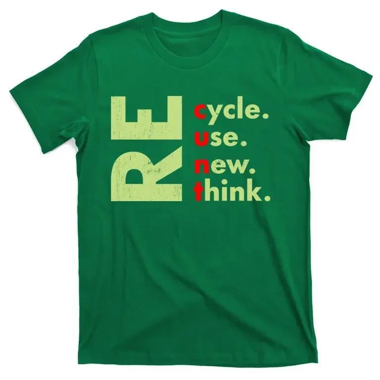 Recycle Reuse Renew Rethink Crisis Environmental Activism TShirt 100 Cotton ONeck Short Sleeve Casual Mens Tshirt Size S3XL S