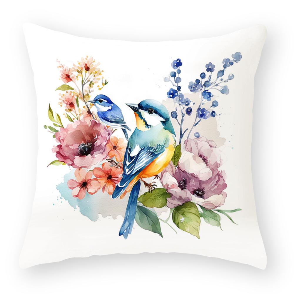 

Наволочка Милая Серия Птиц Наволочка Домашняя Подушка на Диван Подушка для Поясницы в Автомобиль cotton and linen 45 * 45cm