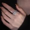 High-End Women's Light Luxury Heart Ring - Exquisite Open Index Finger Design, Trendy 2022 Style