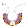 Cute Kitten Festival Outfit Halloween Pet Costume for Cats Small Dogs, Handmade Crochet Witch Hat Bib Soft Woven Headwear Collar, Adjustable
