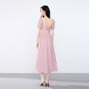 JOY SPEAKER Square-Neck Slimming Midi Dress