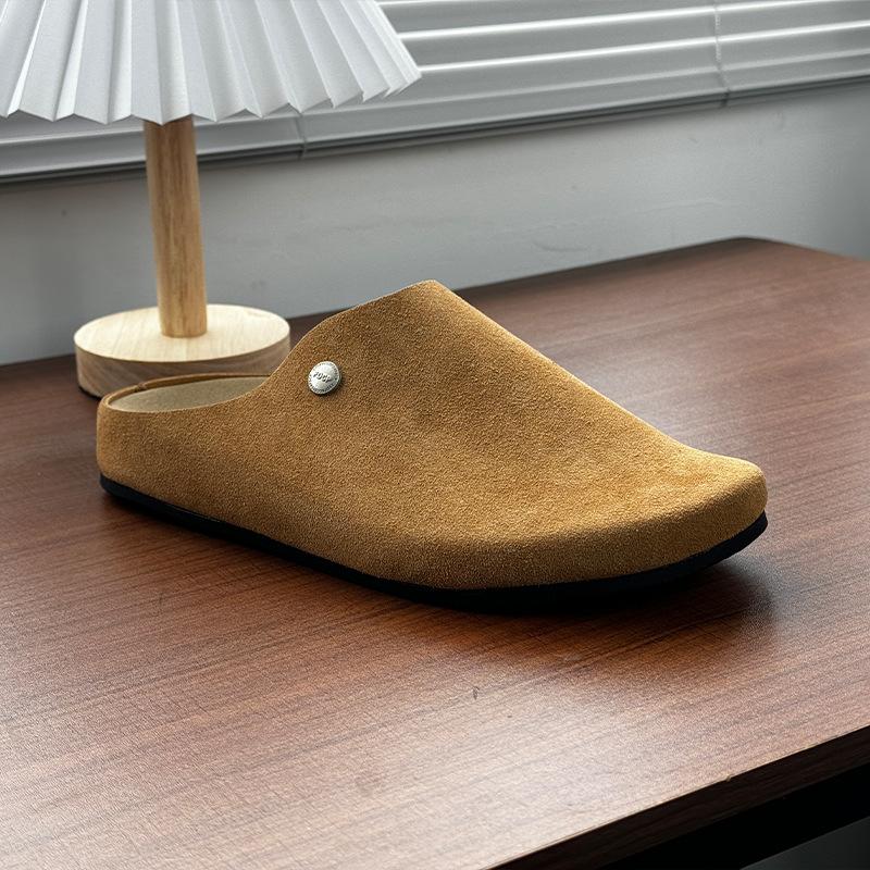 Slippers men wear platform Boken shoes men increase height casual lazy outdoor bag head half slippers 85167-Z