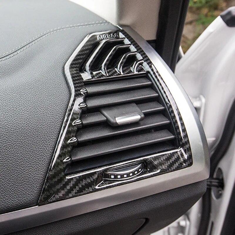 2 STÜCKE Carbon Fiber ABS Auto Front Air Outlet Refit Rahmen Trim Abdeckung Aufkleber Innenausstattung Für BMW X3 G01 X4 G02 IX3 2018-21