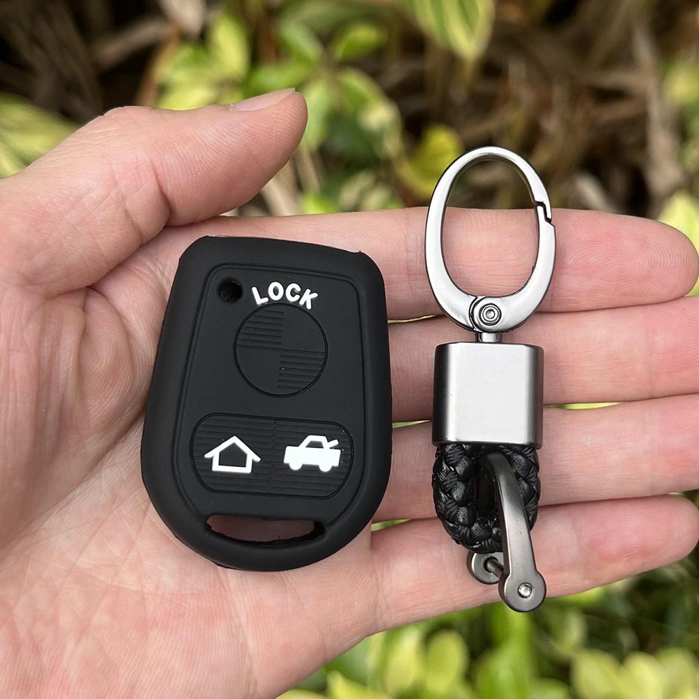 Silicone Rubber Car Key Fob Cover Cap Set Shell Protect Skin For Bmw E31 E32 E34 E36 E38 E39 E46 Z3 Old Remote 3 Buttons Key