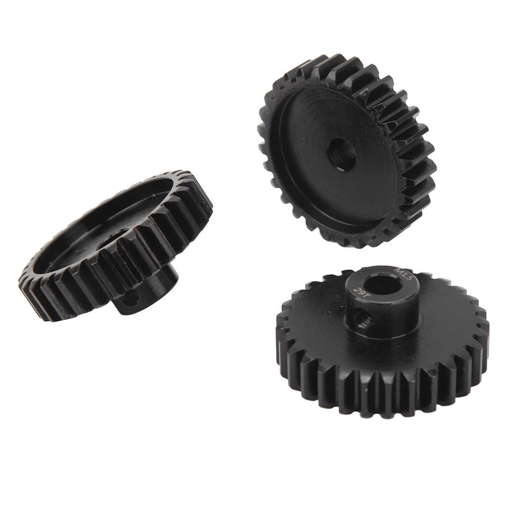 Pinion Gear Steel Black M1.5 Pinion 8mm Reduce Noise Motor Gear Set for 1 5 1 8 1 10 Proportional Remote Control Car 29T