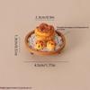 Realistic Dollhouse Miniature Coffee & Pastry Set Food Tray Accessory for Doll House Diorama Art Decor Collection Gift