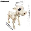 New Halloween Cow Horse Skeleton Tricky Graveyard Resin Cow Skull Skeleton Spooky Halloween Horror Cow Bones Skeleton Decor