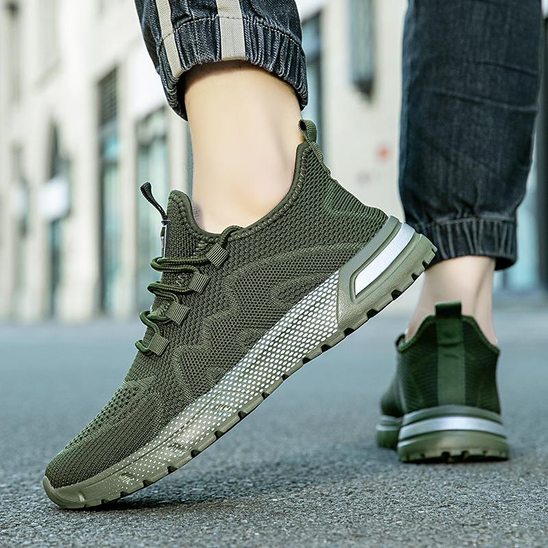Oiaano Scarpe Sportive da Uomo a Piedi Nudi Rete Leggere Traspiranti Stringate Sneakers Casual Suola Morbida Tempo Libero Zero Drop Esterno Lavoro Jogging