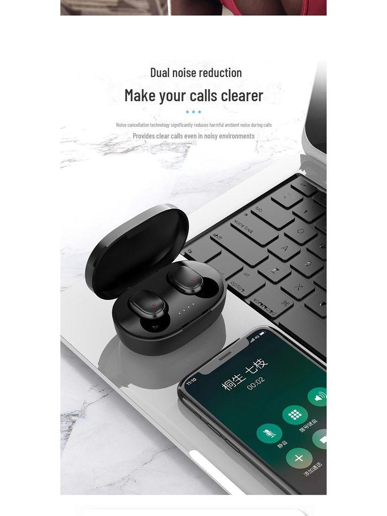 A6S Wireless In-Ear Bluetooth Headset with Noise Reduction & Touch Control