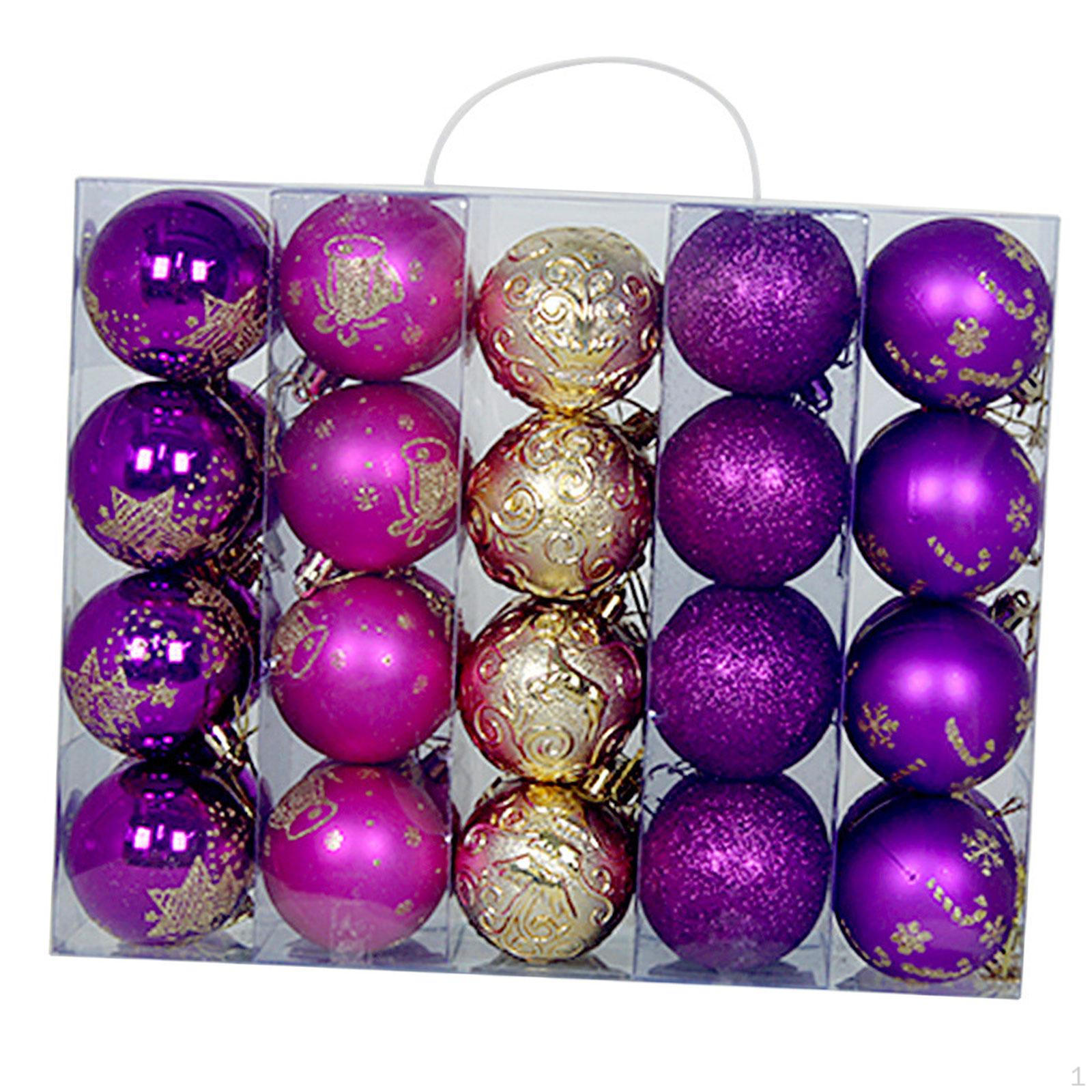 

40Pcs Christmas Ball Ornaments Decorations Crafts Decorative Shatterproof Home Decor Baubles for Style F