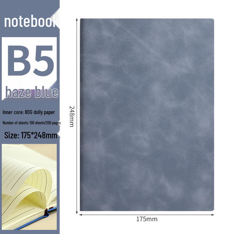 Customized Sheepskin Leather B5 Notebook for Business Meetings