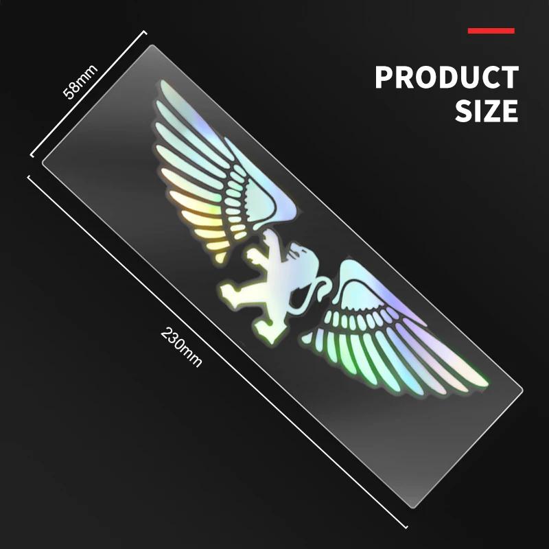 New Car Colorful Laser Angel Wing Body Windshield Sticker Car Accessories For Peugeot 206 207 307 3008 2008 308 508 301 208 RCZ