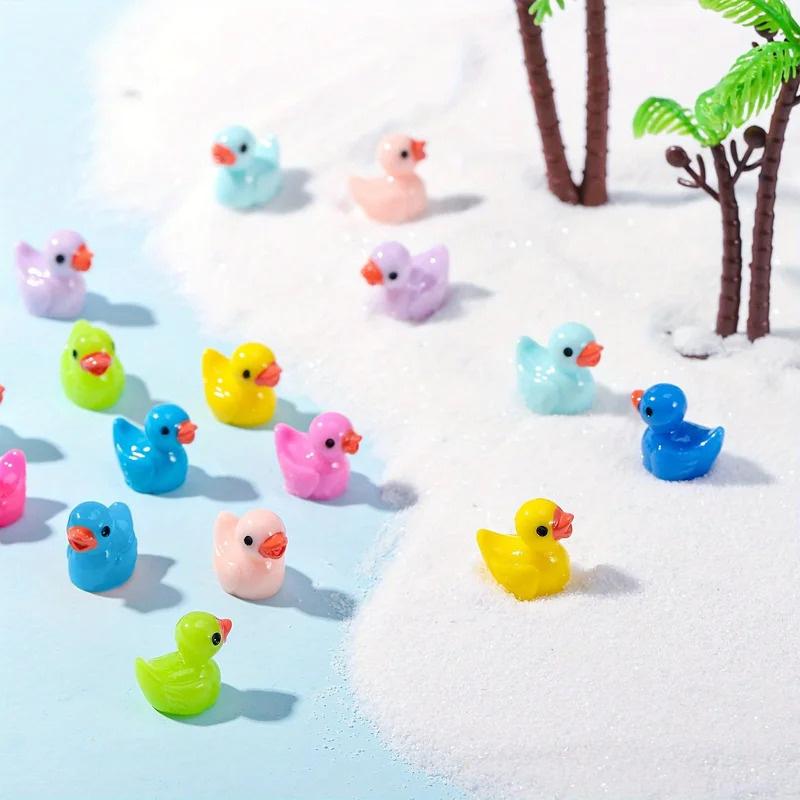 Resin Mini Ducklings 10/50 Pcs Pack, Flower Pot/Miniature Garden Decoration, Cake Decoration, Handicraft Materials