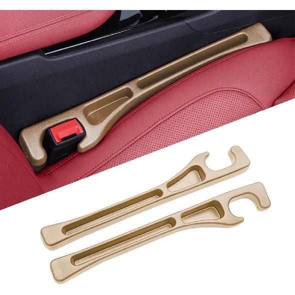 Car Seats Gap Filler Dual-Slot Car Seat Gap Organizer – With Belt Slot, Anti-Drop Gap Filler For Cars & SUVs – No More Lost Items, All Within