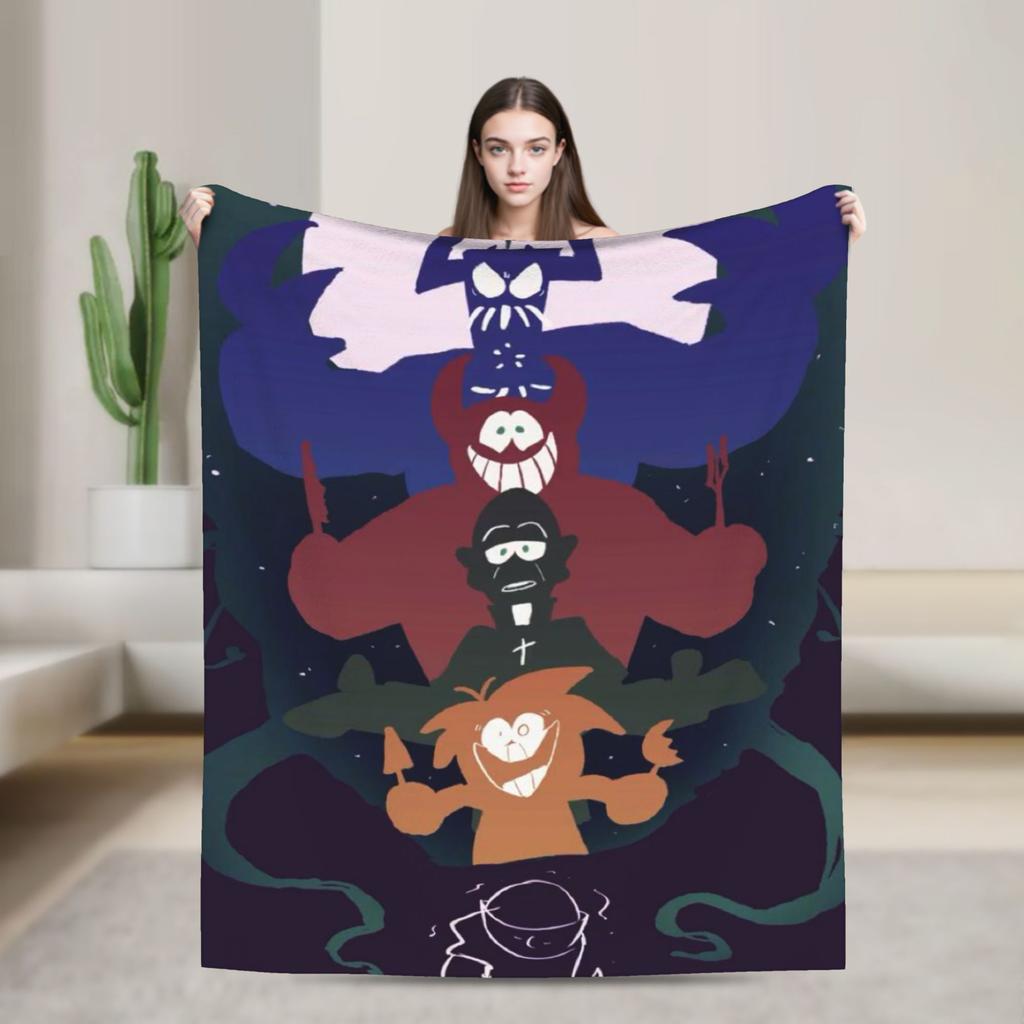 Spooky Month Blanket Quality Warm Soft  Throw Blanket Autumn Decorative Couch Chair Sofa Bed Fluffy Bedspread
