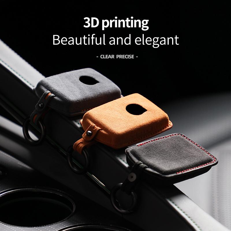 Interior Mouldings Alcantara For Volvo S90 S60 XC60 XC40 V60 V90 Car Key Case Holder Cover Shell Suede Keychain Remote Protector