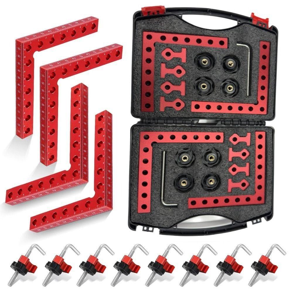 3/6/12/16Pcs Auxiliary Fixture Corner Clamp Aluminum Zinc Zinc Alloy Positioning Squares Woodworking