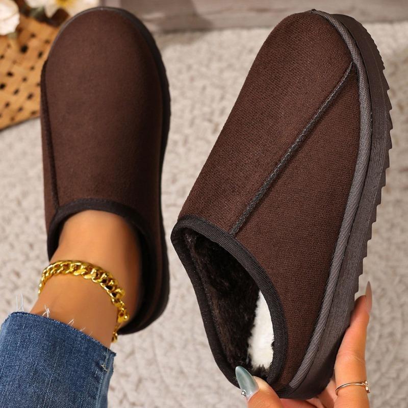New Thickened and Warm Woolen Cotton Snow Boots and Women's Shoes Thick-soled Ankle Boots