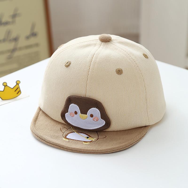 Unisex Baby Penguin Soft Brim Baseball Cap - Adjustable Sun Protection Hat for Autumn