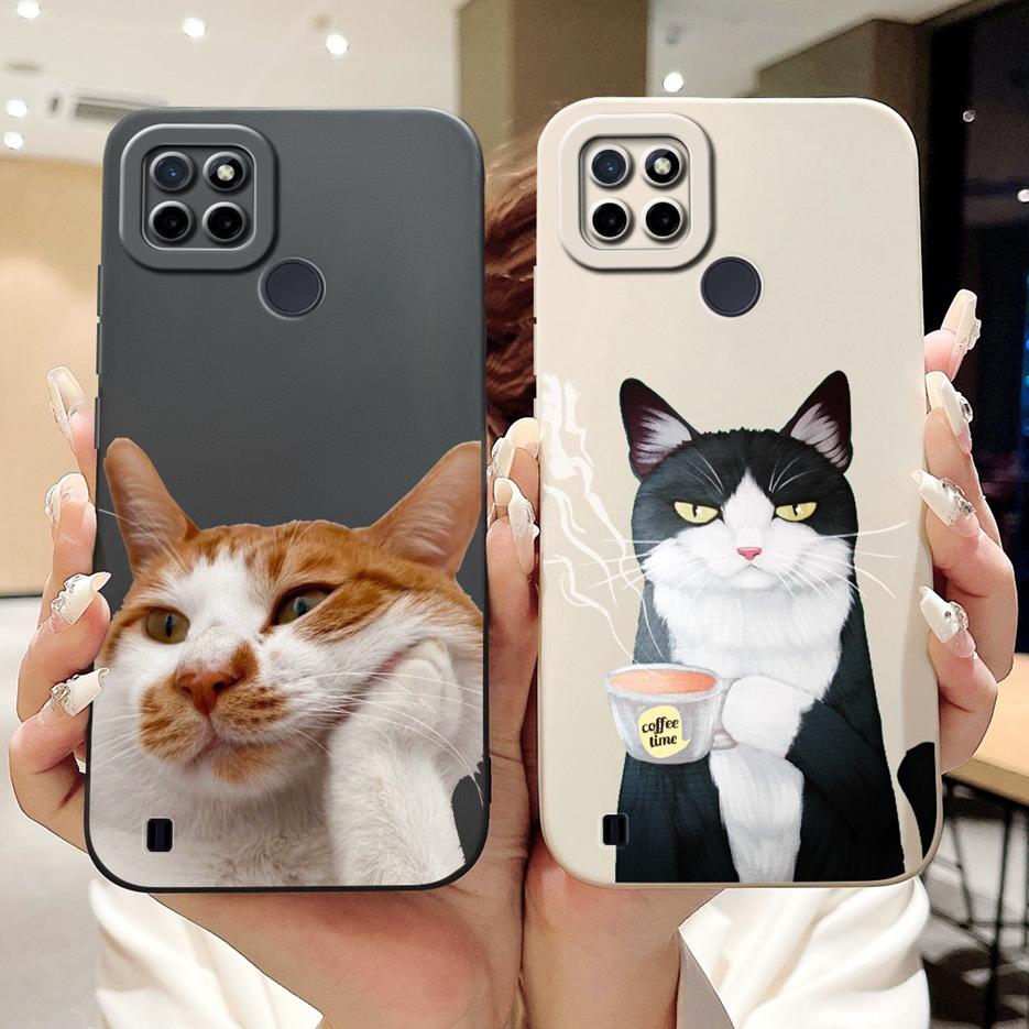 For Realme C21Y C25Y Case Luxury Candy Painted Cover Shockproof Phone Case For Realme C21 C 21 Y RealmeC21Y RealmeC25Y Soft Bags