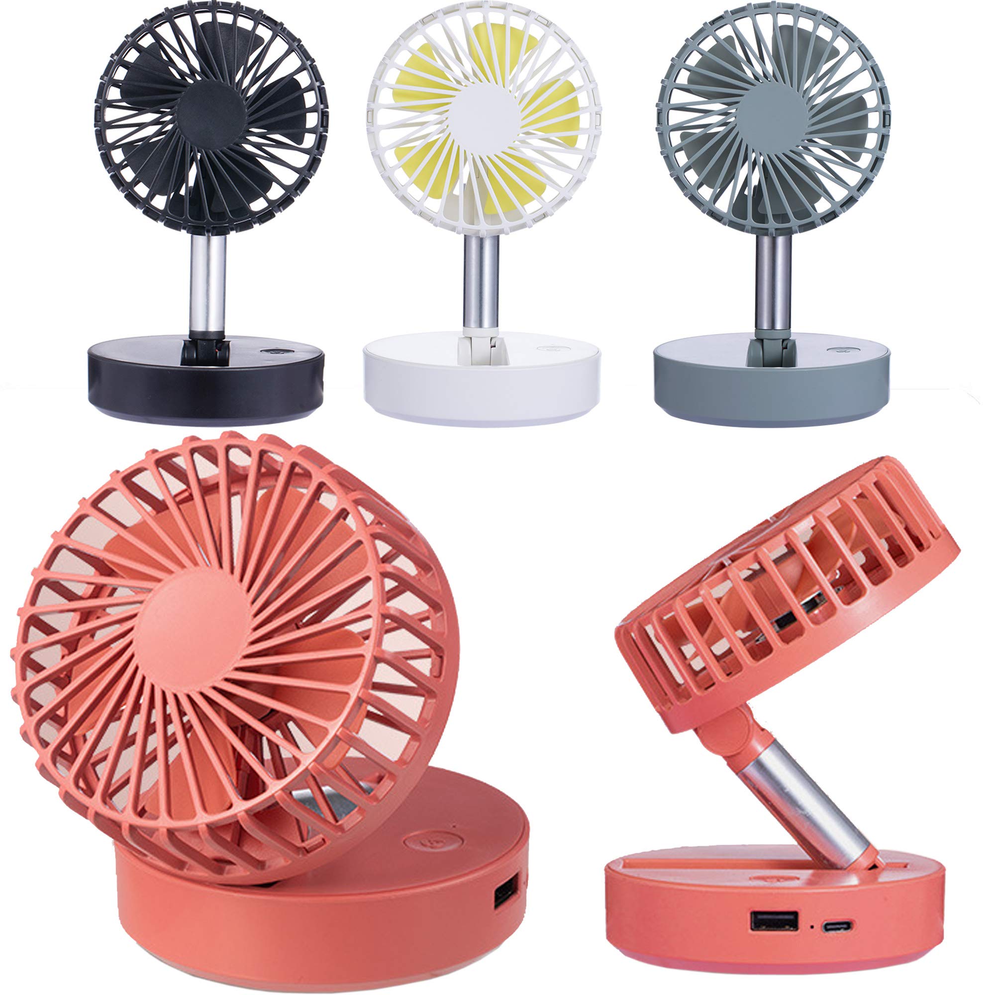 

EnergyPower USB Rechargeable Folding Flexible Powerful Compact Size Fits in a Quiet 2000mAh Large External Device Charging Travel USB Heatstroke синій