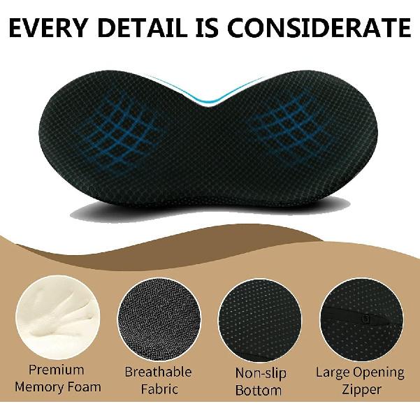 Car Seat Cushion - Memory Foam Car Seat Pad - Sciatica & Lower Back Pain Relief - Car Seat Cushions For Driving - Road Trip Essentials For