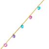 Bracelet - Rolcon - Argent 925 - Zircon multicolore - Or jaune 18K - 16cm + 3cm d'extension