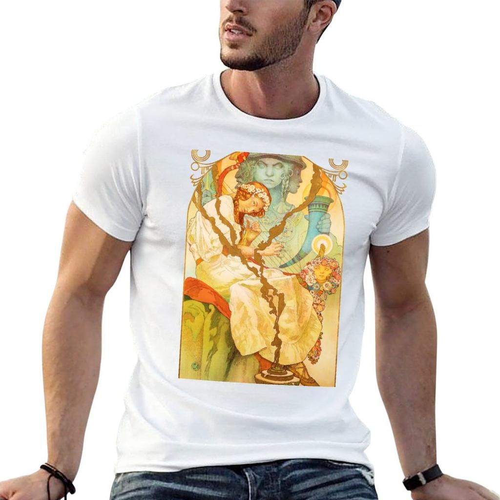 The Slav Epic 1928 Alphonse Mucha Art Nouveau High Definition Tshirt Simple Graphic Design Tshirt