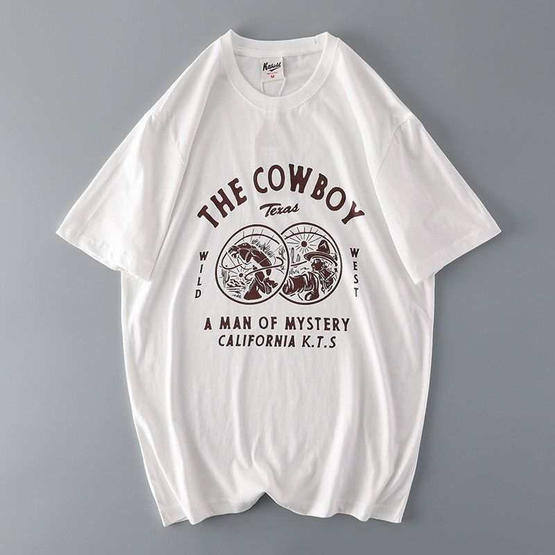 Trendy Retro Cotton Base Shirt Export Short Sleeve T-Shirt