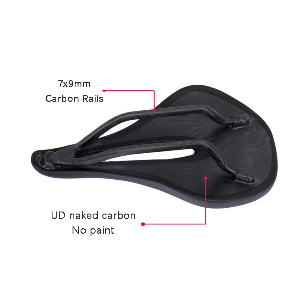 Elitaone Bicycle Saddle Carbon MTB/Road Bike Super Light 90g Saddle 240x143mm UD Bare Carbon Finish