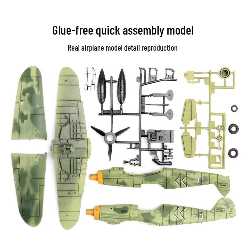 1/48 Scale WWII Corsair & Spitfire Fighter Aircraft Model Kit - 4D Assembly for Boys, Military Collection Ornament (30 Variations)