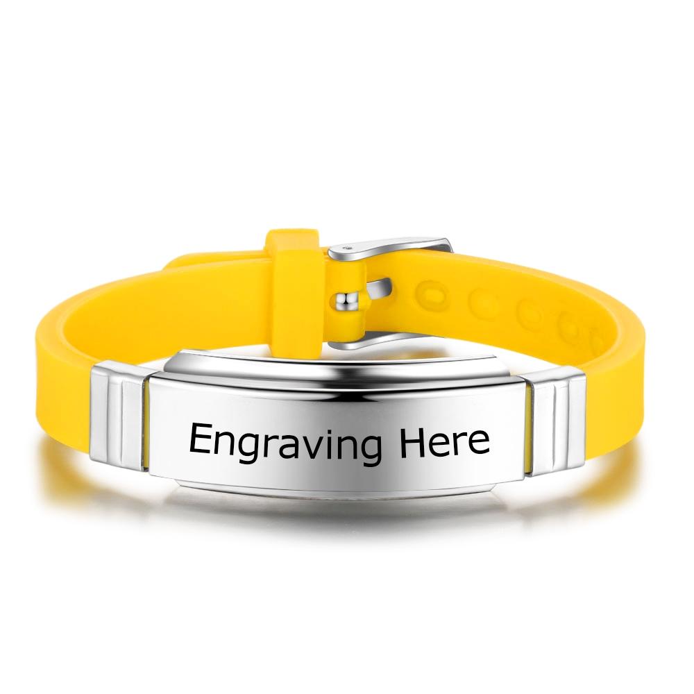 

Персонализированные браслеты из нержавеющей стали и браслеты в стиле панк, браслеты с гравировкой имени своими руками (Ba102442 ) оранжевый