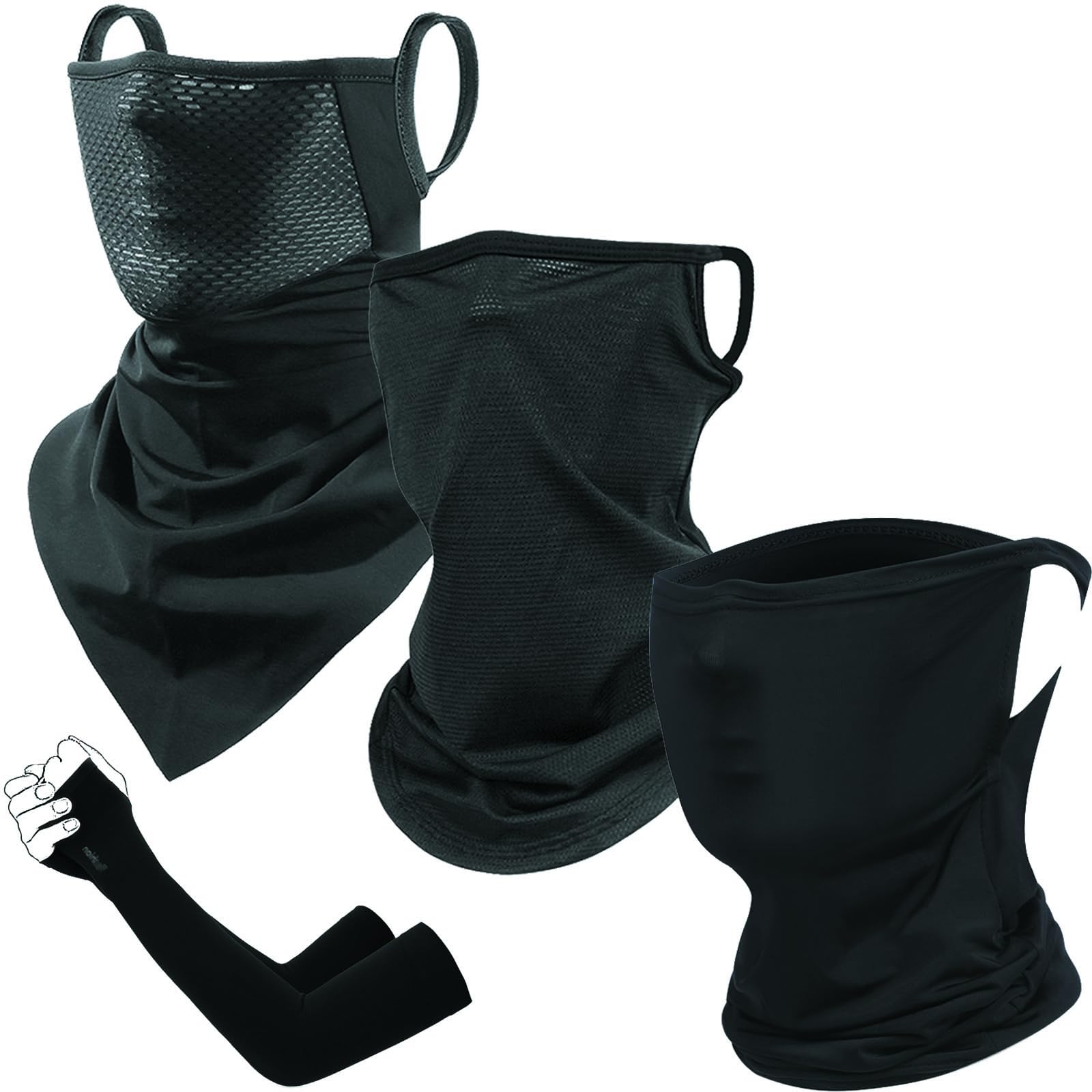 

NVSVI Face Cover for Summer, Face , Bike , Neck Warmer, Face Cover, UV чёрный