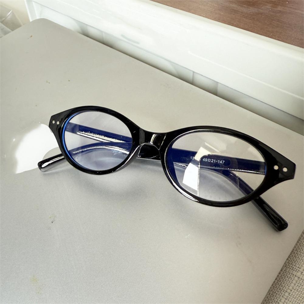 Anti Blue Light Flat Spectacle Glasses Round Frame Leopard Pattern Glasses  All-match