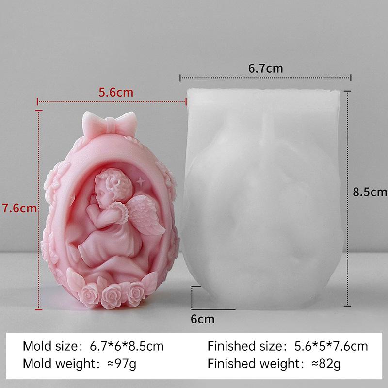 

DIY Easter Egg Baby Angel Silicone Candle Mold Easter Eggs Aroma Plaster Resin Ornament Molds Candle Making Supplies