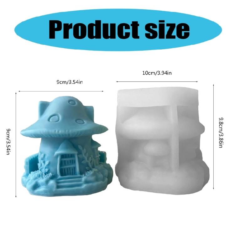 Fashionable Cottage Candle Mold Sturdy Silicone Lovely Mushroom Silicone Form for Home Decoration Craft Supplies