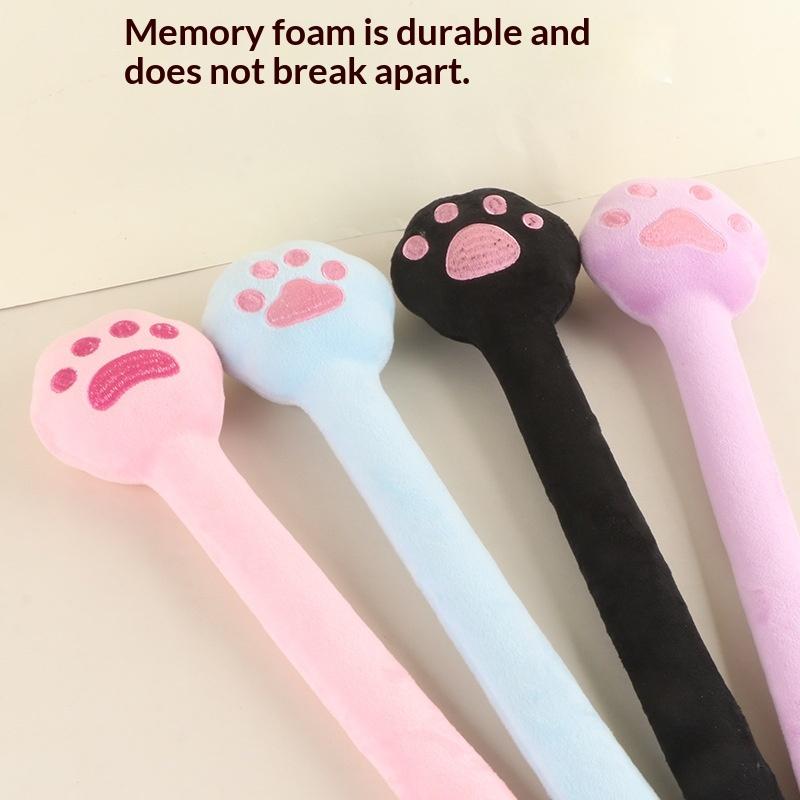 1Pcs Soft Cat Claw Massage Hammer Elastic Long Handle Portable Handheld Massager for Neck Muscle Relaxation Travel Use