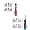 Multi Angle Ratchet Screwdriver with 10 Bits Magnetic Screwdriver Repair Tool