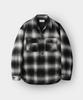 INDUST Ombre Check Quilted Shirt Jacket_Black