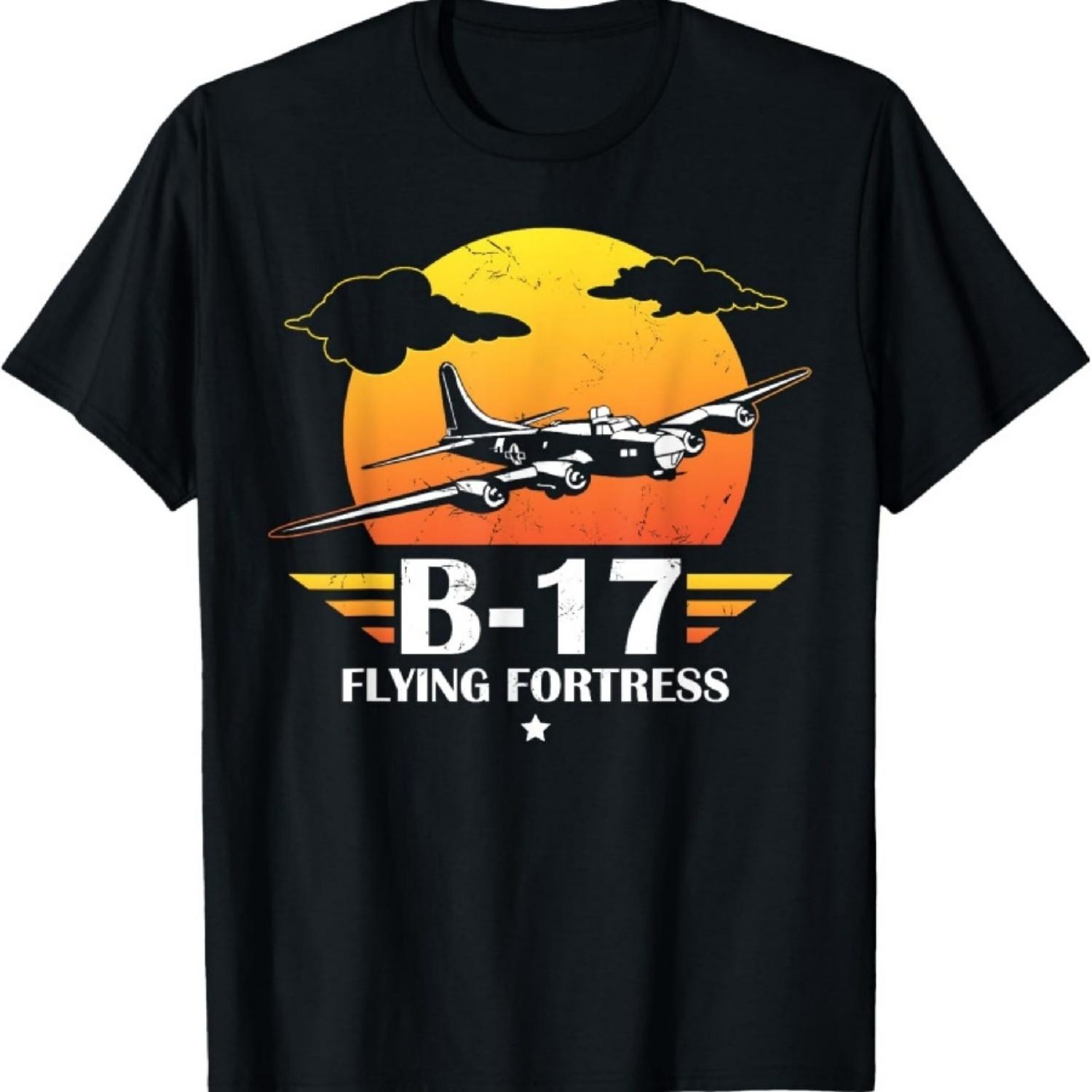 

B-17 Flying Fortress gift, Air Force, Aviation design T-Shirt XXXXXL чорний