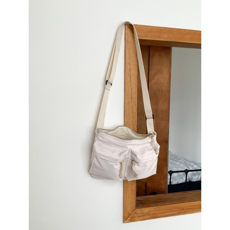 New casual nylon mobile phone bag solid color fashion commuter travel shoulder bag women's trend messenger bag