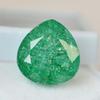 Natural Green Emerald 20.15 Ct Certified Pear Cut Loose Gemstone 15x15 mm