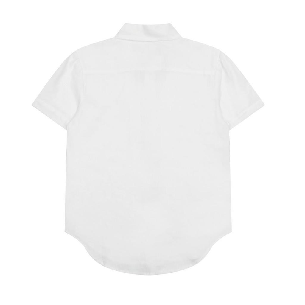 2025 Sommer Ralph RL Little Pony Besticktes Reines Leinen Göttinnen-Kurzarmhemd